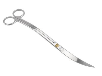 Ножницы остроконечные изогнутые S-образные волновые ZRDR Professional Polished, 25см